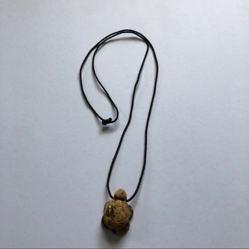 Wooden turtle necklace